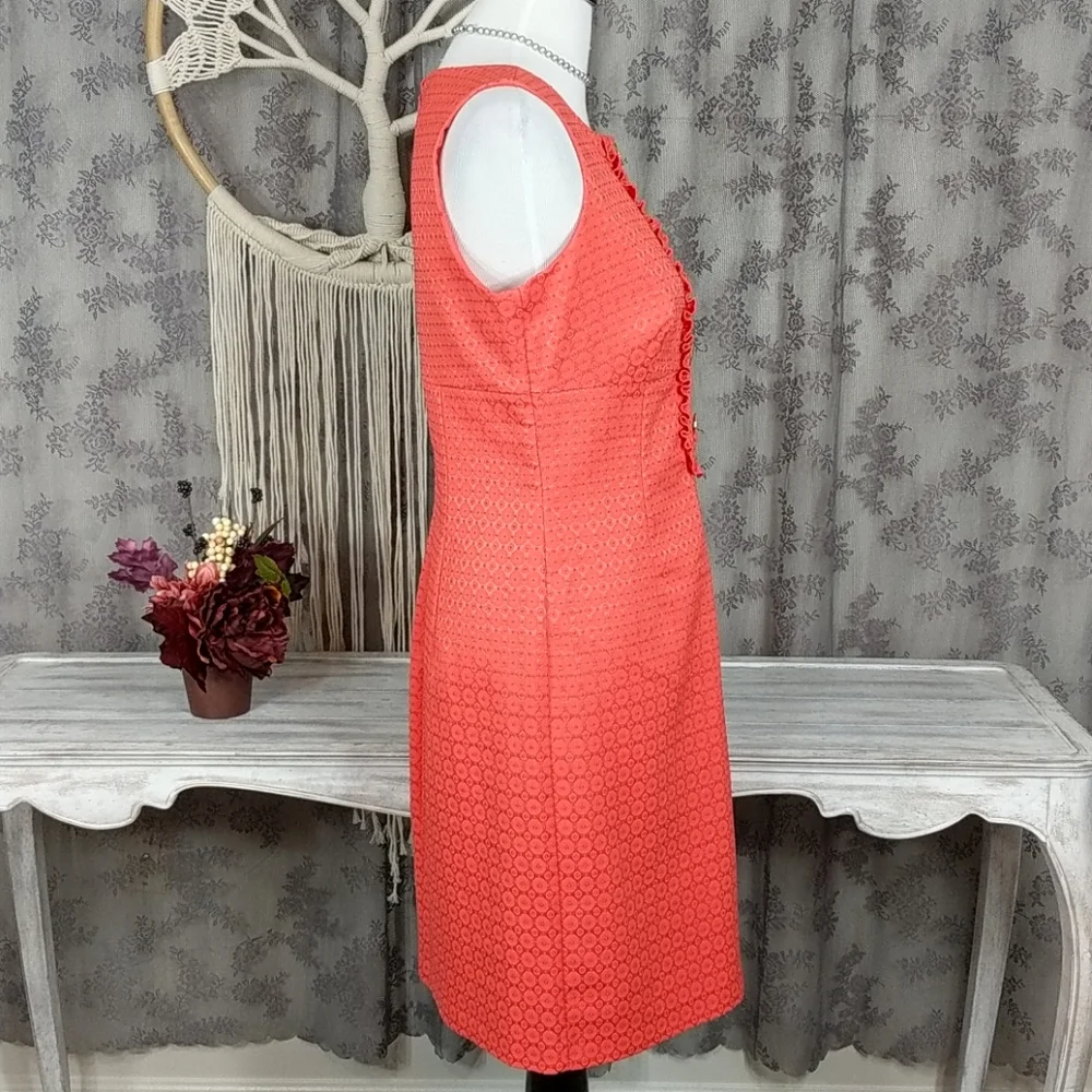 London Times coral brocade dress - Picture 6 of 10